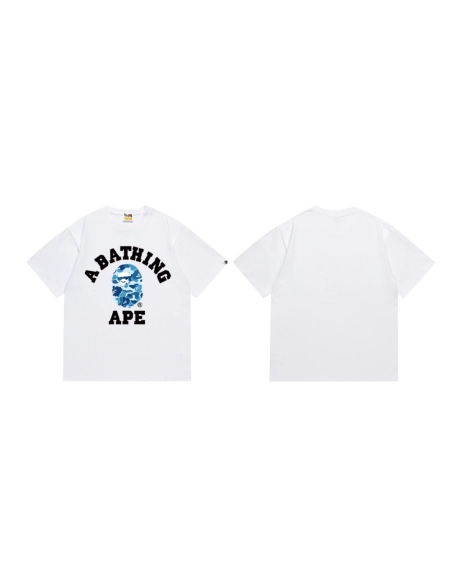 Bape T-shirt 266 White Black,Bape T Shirt,Tshirt,APPAREL