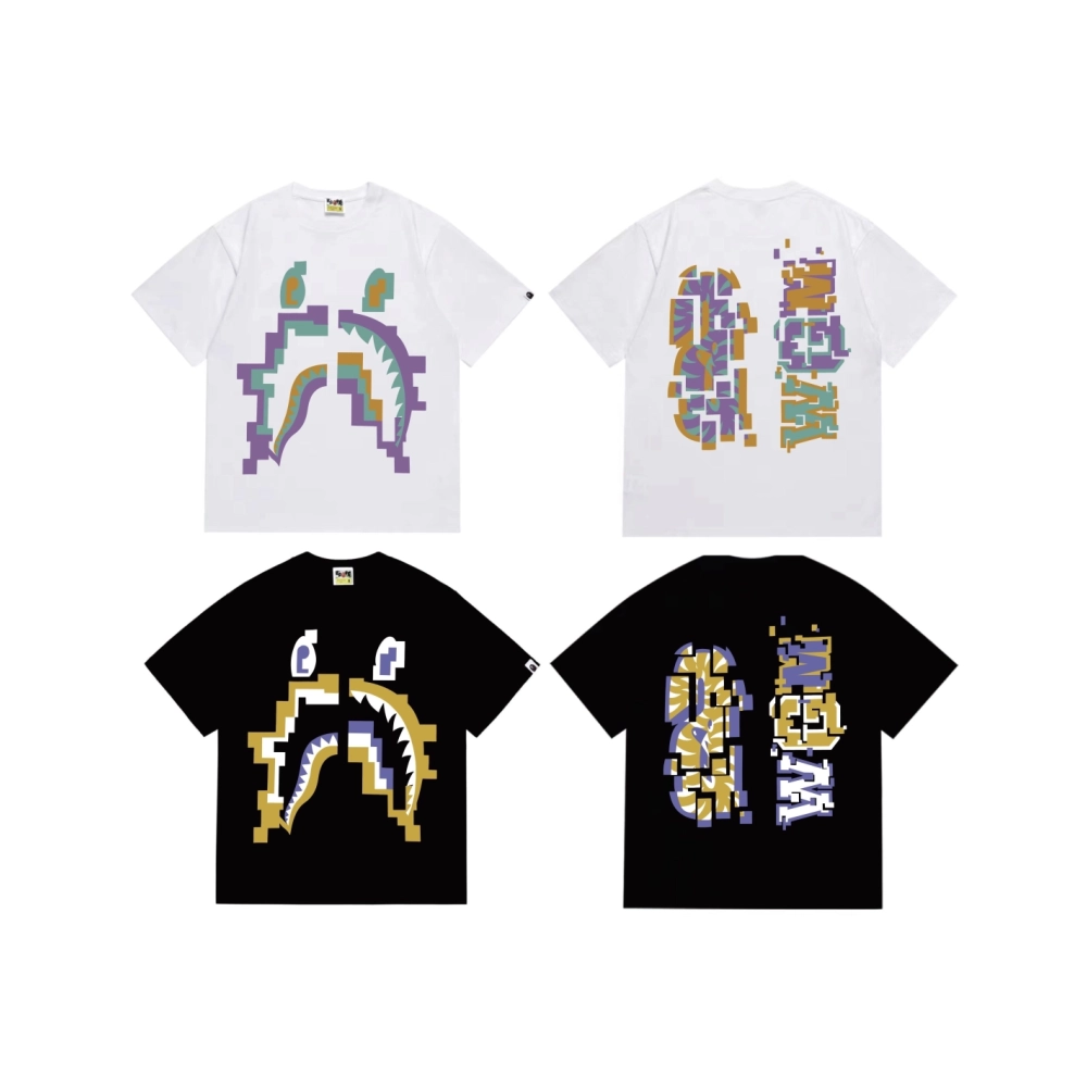 Bape T-shirt 264 White Black,Bape T Shirt,Tshirt,APPAREL