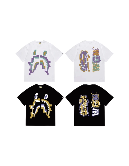 Bape T-shirt 264 White Black,Bape T Shirt,Tshirt,APPAREL