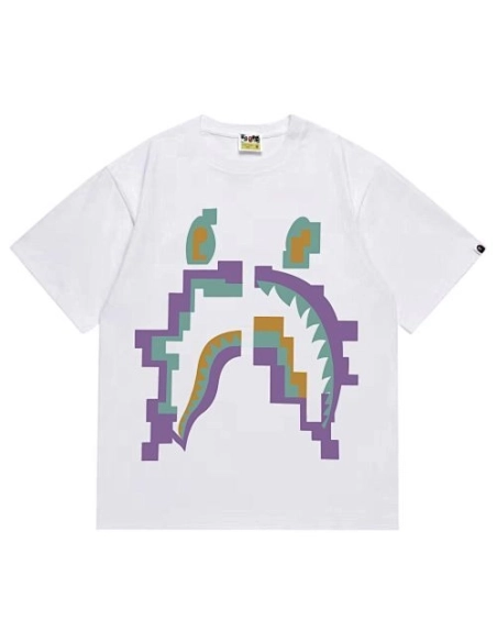 Bape T-shirt 264 White Black,Bape T Shirt,Tshirt,APPAREL