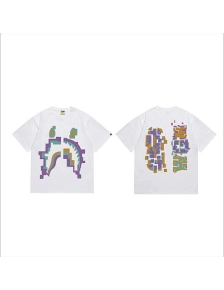 Bape T-shirt 264 White Black,Bape T Shirt,Tshirt,APPAREL
