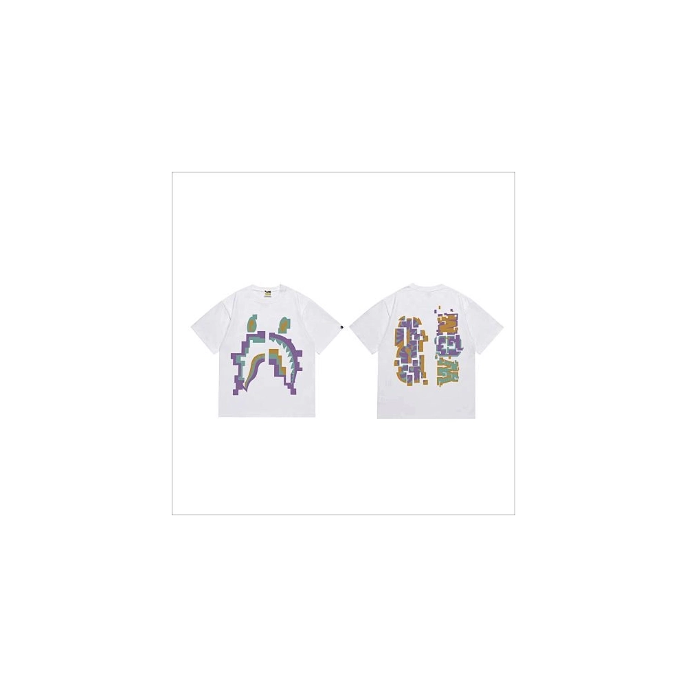 Bape T-shirt 264 White Black,Bape T Shirt,Tshirt,APPAREL