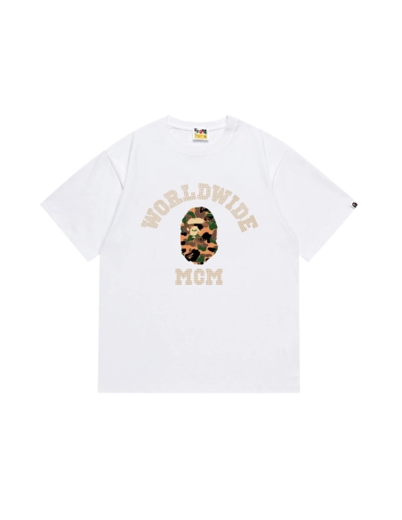 Bape T-shirt 240 White Black,Bape T Shirt,Tshirt,APPAREL