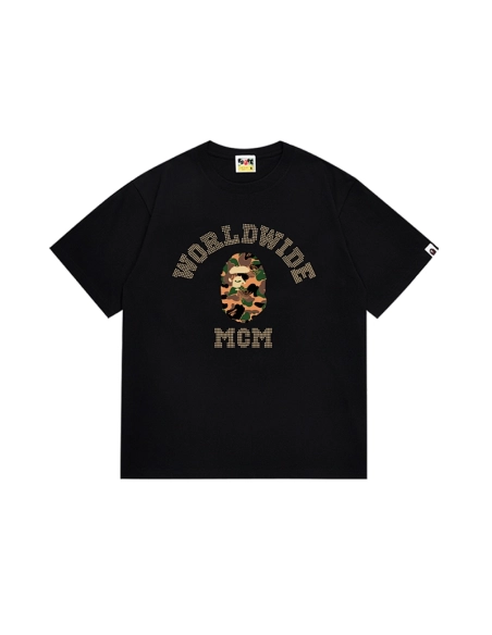 Bape T-shirt 240 White Black,Bape T Shirt,Tshirt,APPAREL