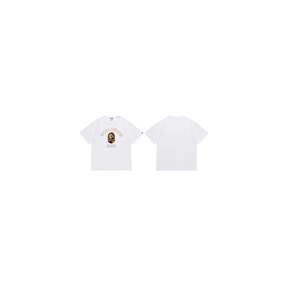 Bape T-shirt 240 White Black,Bape T Shirt,Tshirt,APPAREL