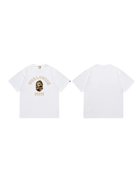 Bape T-shirt 240 White Black,Bape T Shirt,Tshirt,APPAREL