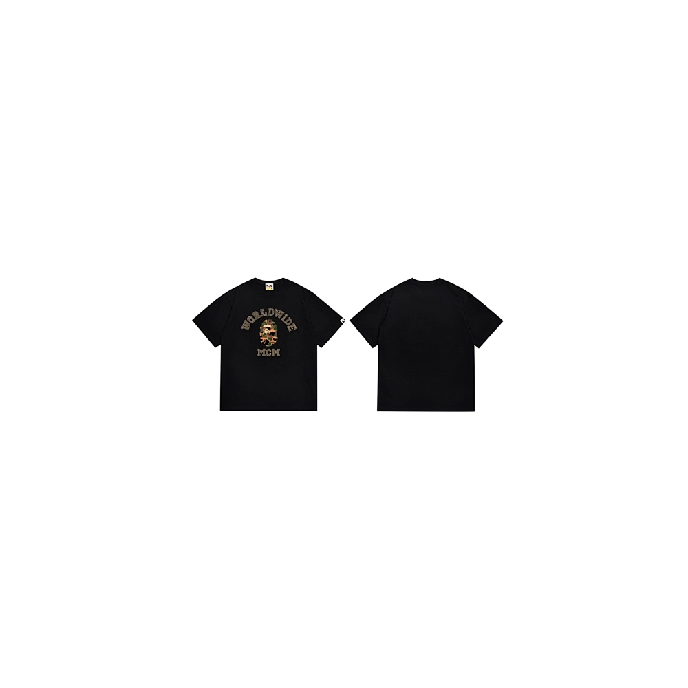 Bape T-shirt 240 White Black,Bape T Shirt,Tshirt,APPAREL