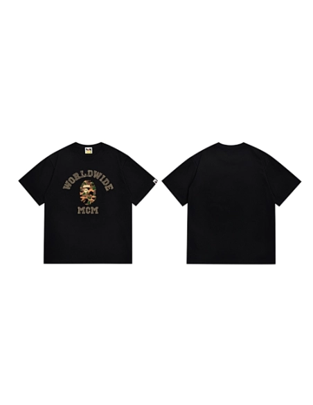 Bape T-shirt 240 White Black,Bape T Shirt,Tshirt,APPAREL