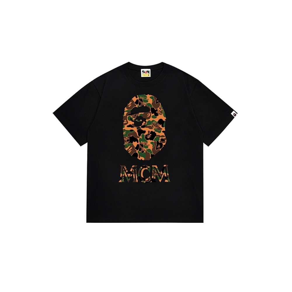 Bape T-shirt 234 White Black,Bape T Shirt,Tshirt,APPAREL