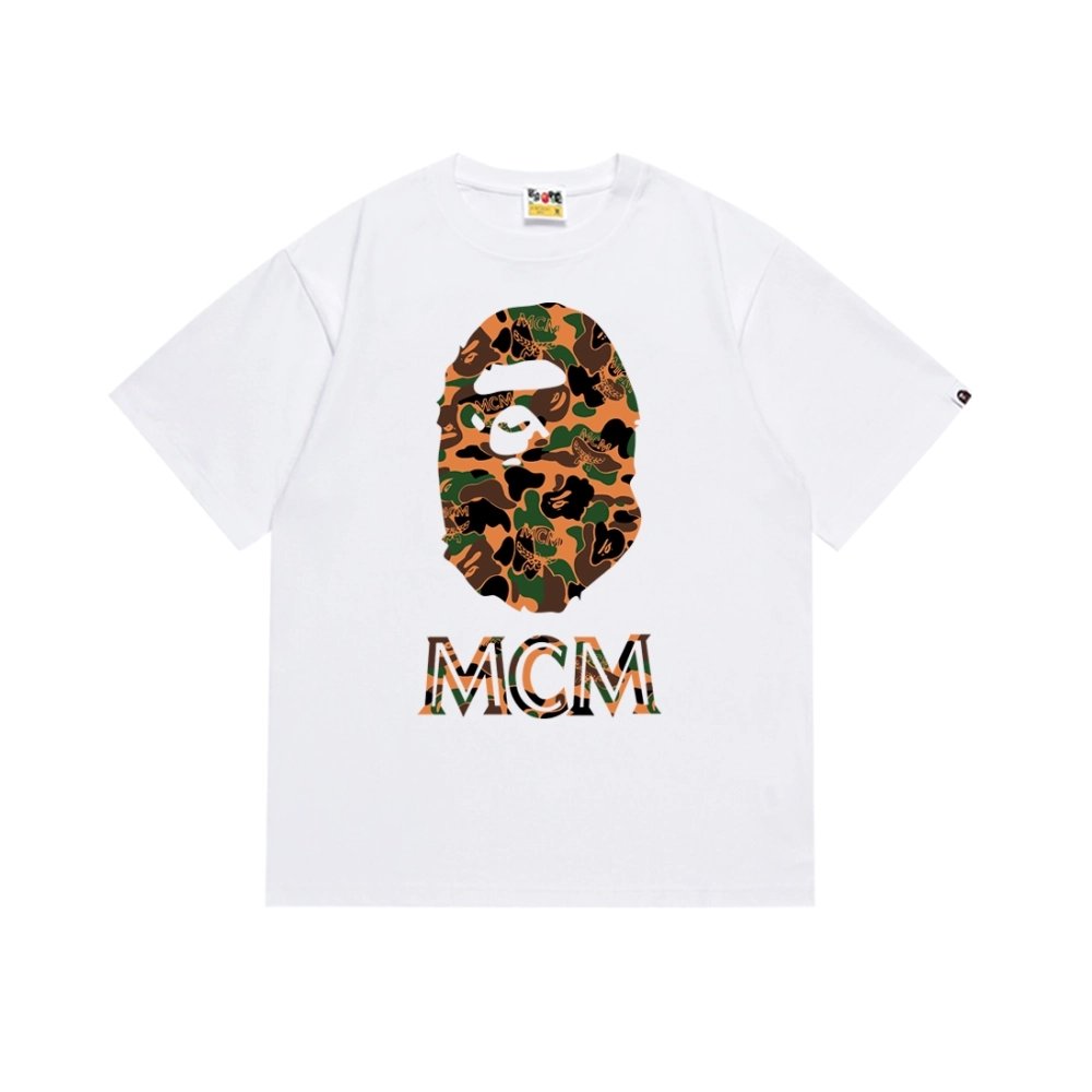 Bape T-shirt 234 White Black,Bape T Shirt,Tshirt,APPAREL