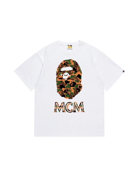 Bape T-shirt 234 White Black,Bape T Shirt,Tshirt,APPAREL