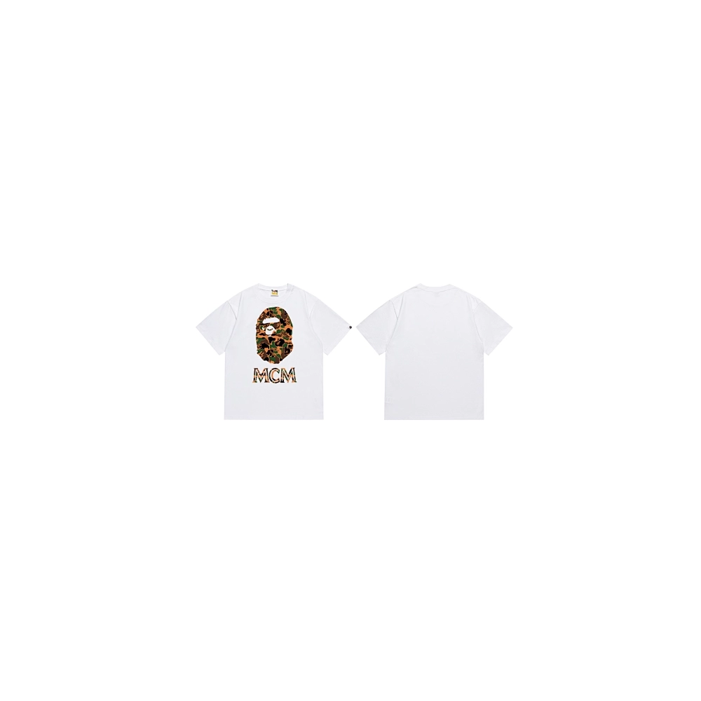 Bape T-shirt 234 White Black,Bape T Shirt,Tshirt,APPAREL
