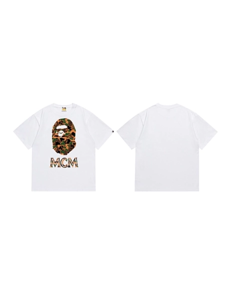 Bape T-shirt 234 White Black,Bape T Shirt,Tshirt,APPAREL