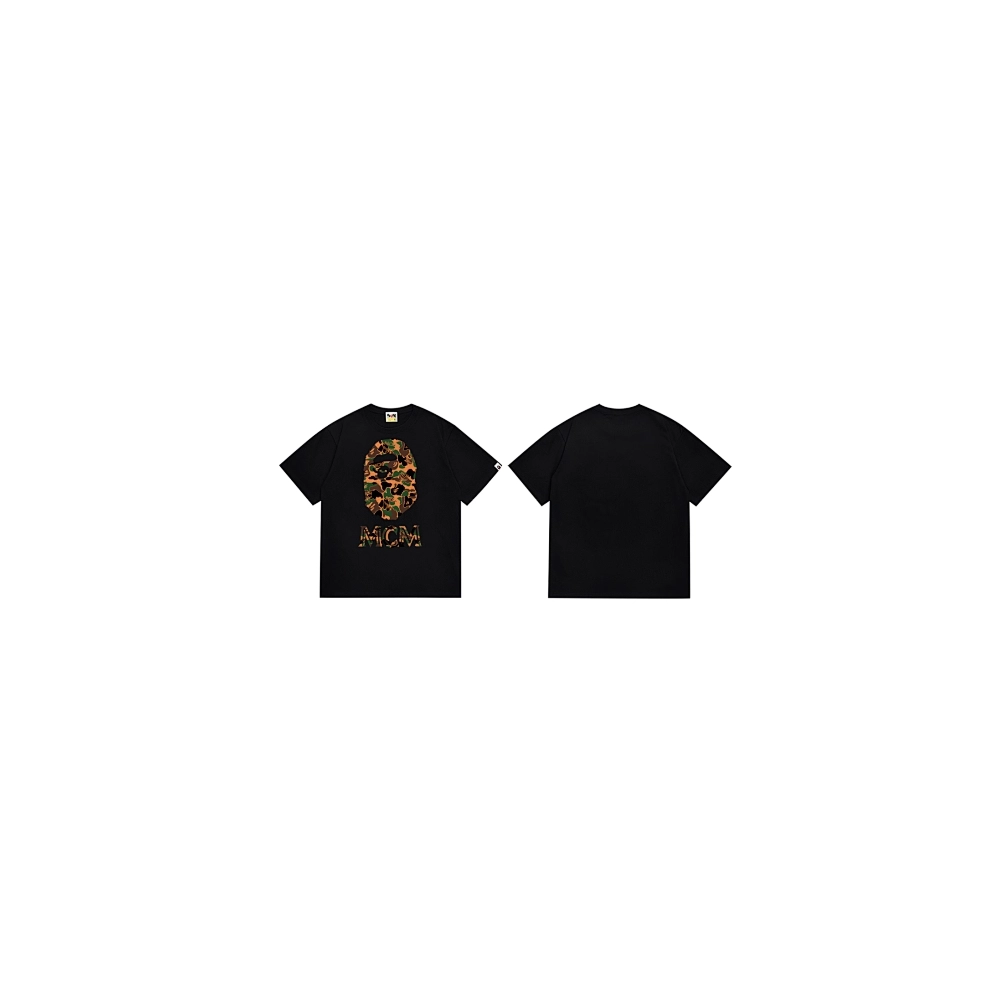 Bape T-shirt 234 White Black,Bape T Shirt,Tshirt,APPAREL