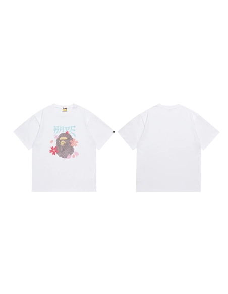 Bape T-shirt 236 White Black,Bape T Shirt,Tshirt,APPAREL