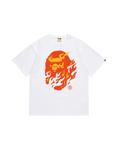 Bape T-shirt 228 White Black,Bape T Shirt,Tshirt,APPAREL