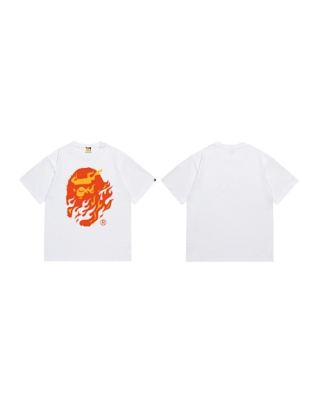 Bape T-shirt 228 White Black,Bape T Shirt,Tshirt,APPAREL