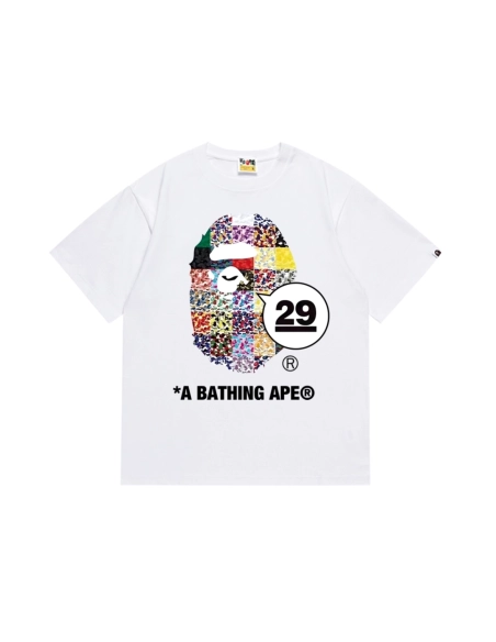 Bape T-shirt 227 White Black,Bape T Shirt,Tshirt,APPAREL