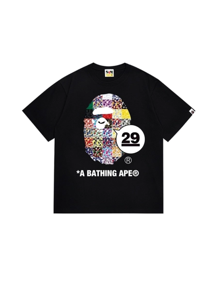 Bape T-shirt 227 White Black,Bape T Shirt,Tshirt,APPAREL