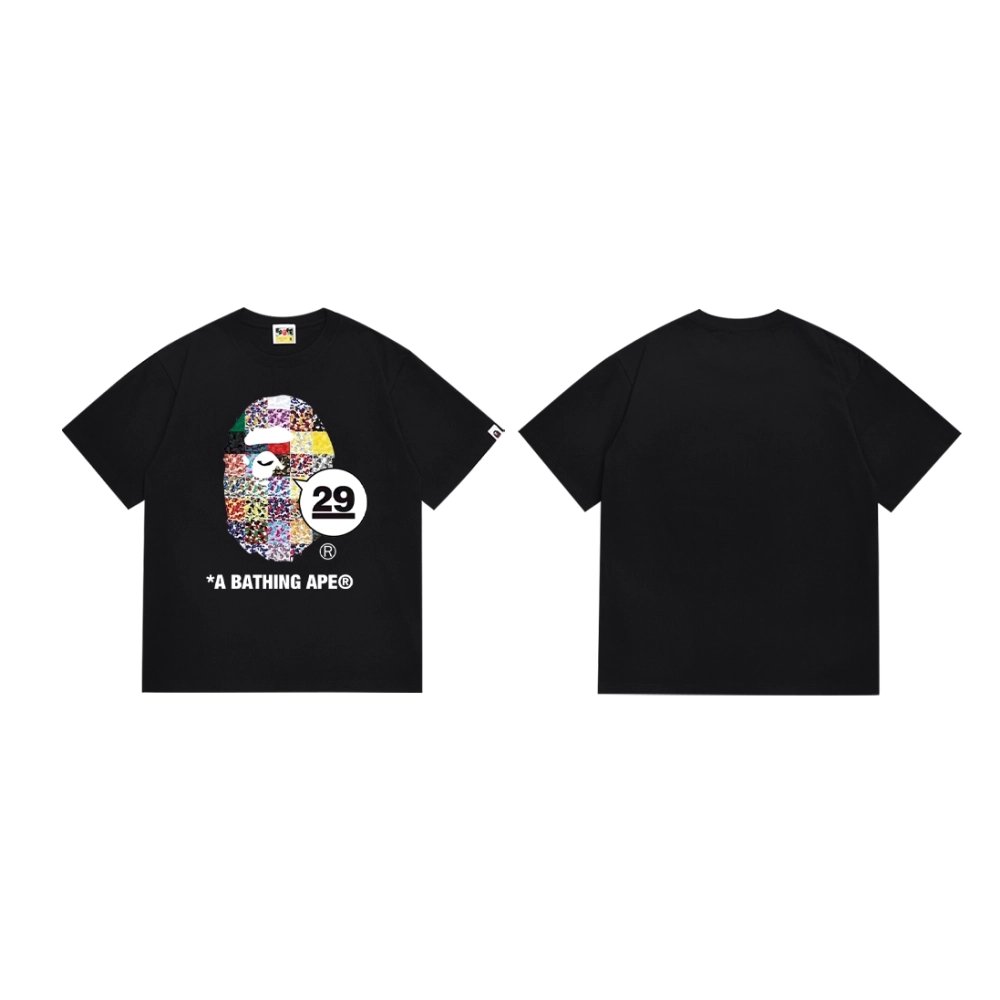 Bape T-shirt 227 White Black,Bape T Shirt,Tshirt,APPAREL
