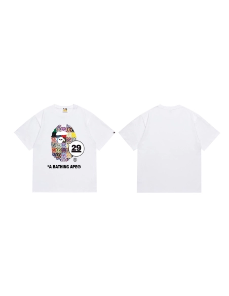 Bape T-shirt 227 White Black,Bape T Shirt,Tshirt,APPAREL