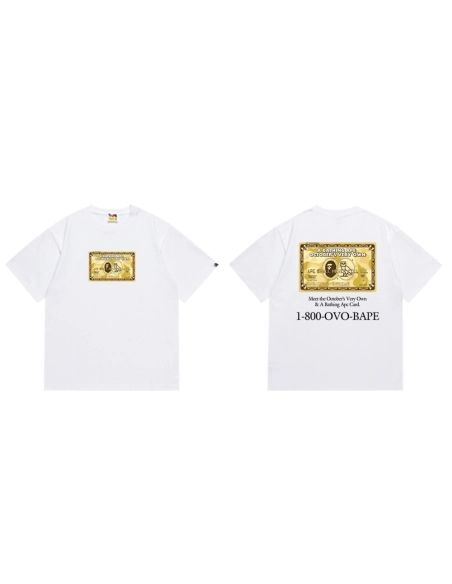 Bape T-shirt 195 White Black,Bape T Shirt,Tshirt,APPAREL