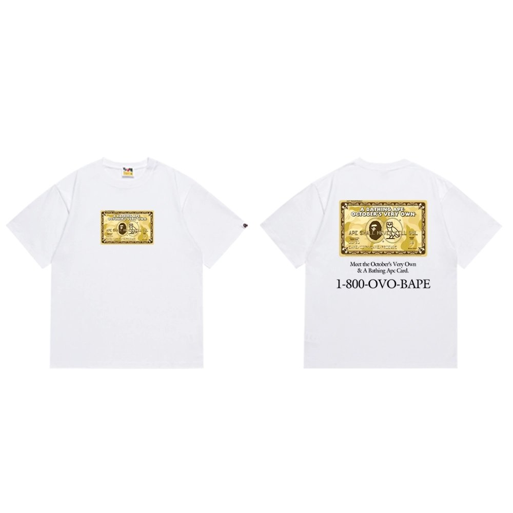 Bape T-shirt 195 White Black,Bape T Shirt,Tshirt,APPAREL