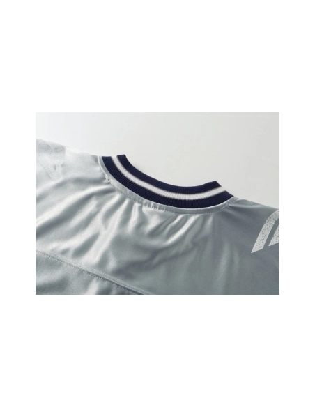 Balenciaga 3B Silhouette Ribbed V-Neck Printed Long-Sleeve T-Shirt Black Blue Gray,Balenciaga T Shirt,Tshirt,APPAREL