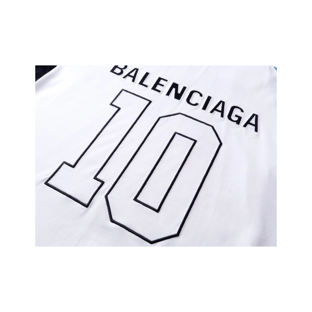Balenciaga NBA Collab Health Mesh amp; Color-Block Long-Sleeve T-Shirt Black Red White,Balenciaga T Shirt,Tshirt,APPAREL