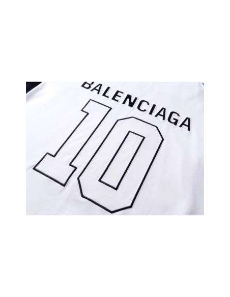 Balenciaga NBA Collab Health Mesh amp; Color-Block Long-Sleeve T-Shirt Black Red White,Balenciaga T Shirt,Tshirt,APPAREL