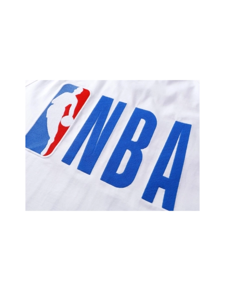 Balenciaga NBA Collab Health Mesh amp; Color-Block Long-Sleeve T-Shirt Black Red White,Balenciaga T Shirt,Tshirt,APPAREL