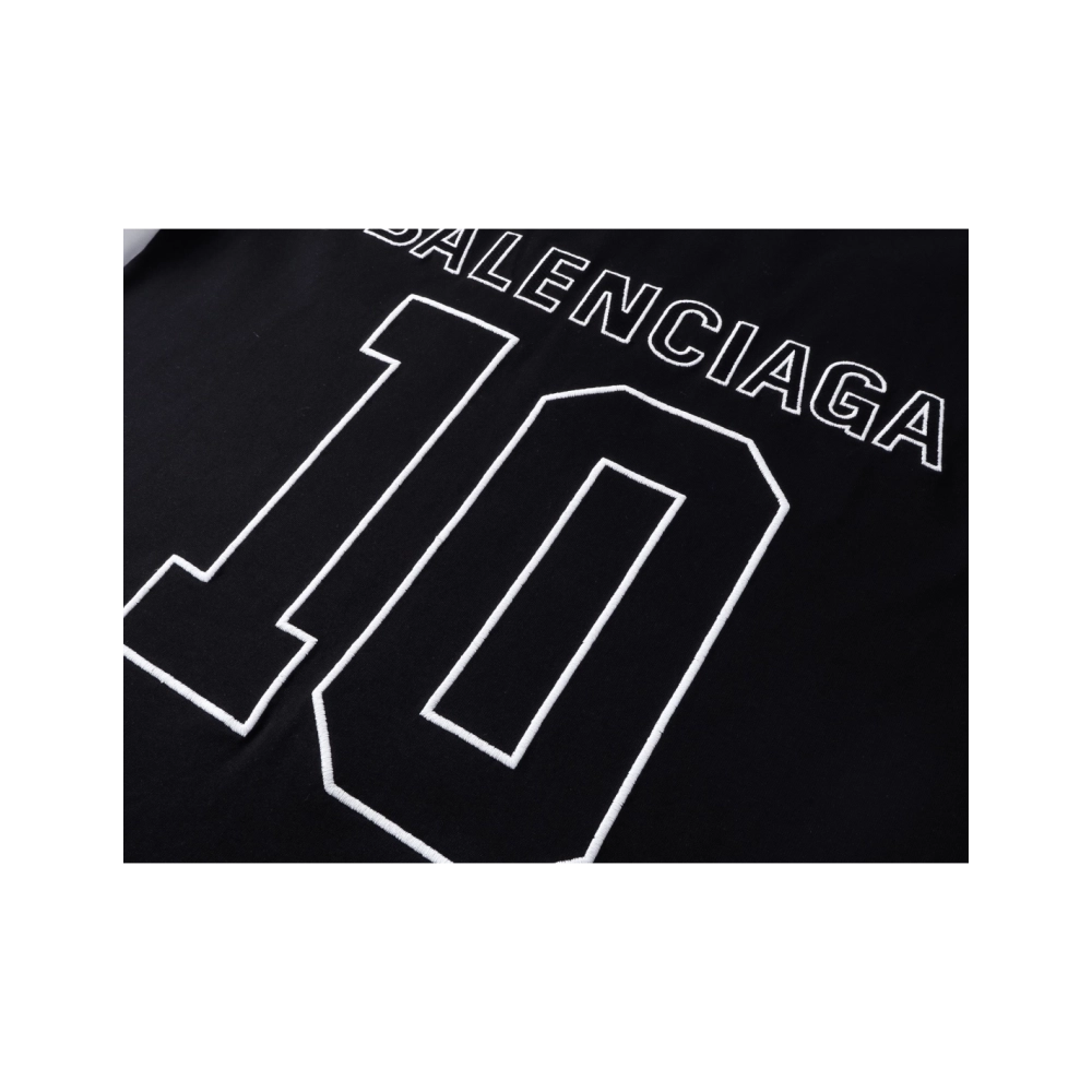 Balenciaga NBA Collab Health Mesh amp; Color-Block Long-Sleeve T-Shirt Black Red White,Balenciaga T Shirt,Tshirt,APPAREL
