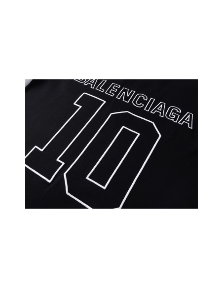 Balenciaga NBA Collab Health Mesh amp; Color-Block Long-Sleeve T-Shirt Black Red White,Balenciaga T Shirt,Tshirt,APPAREL