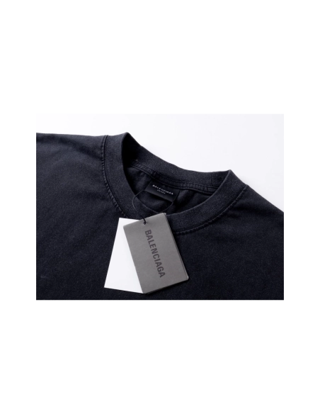 Balenciaga Smoke Print T-Shirt Black,Balenciaga T Shirt,Tshirt,APPAREL