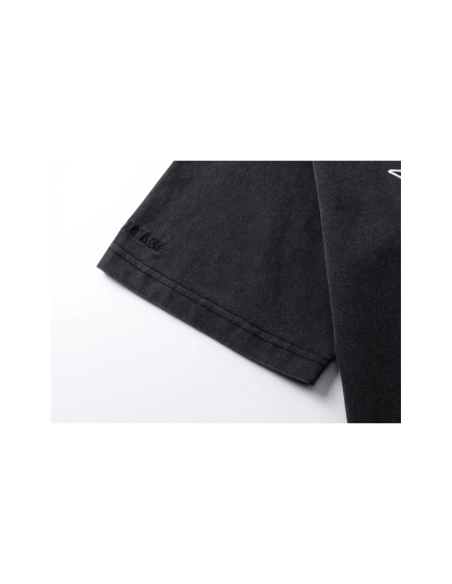 Balenciaga Star Embroidered Washed T-Shirt Black Lake Blue,Balenciaga T Shirt,Tshirt,APPAREL