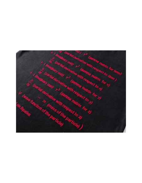 Balenciaga Dirac Equation Art Embroidery Vintage-Style T-Shirt Black,Balenciaga T Shirt,Tshirt,APPAREL