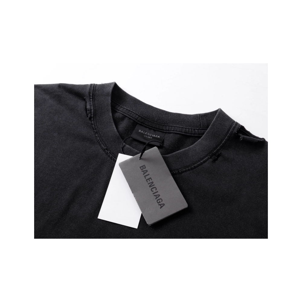 Balenciaga Dirac Equation Art Embroidery Vintage-Style T-Shirt Black,Balenciaga T Shirt,Tshirt,APPAREL