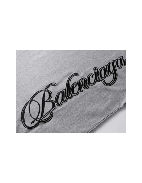Balenciaga Embroidered Logo T-shirt Black Red Gray,Balenciaga T Shirt,Tshirt,APPAREL