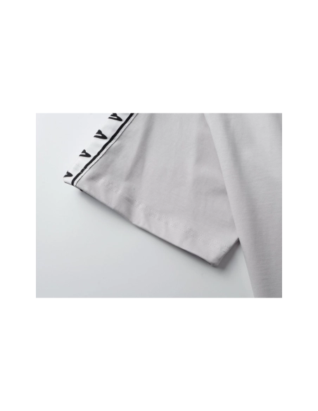 Balenciaga Washed amp; Distressed T-Shirt With 3B Artistic Webbing Accents Sleeves Black Apricot,Balenciaga T Shirt,Tshirt,APPAR