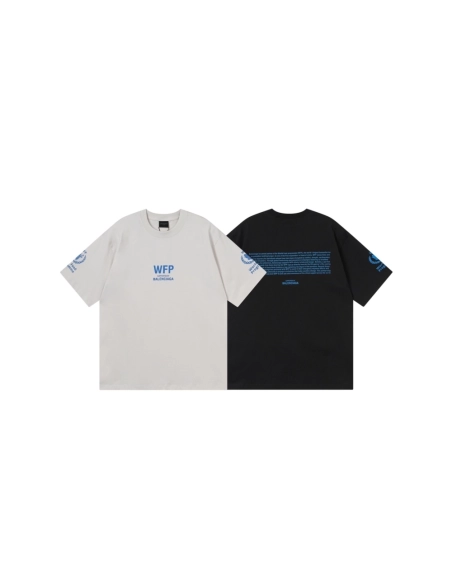 Balenciaga 2026 World Food Programme Charity Limited Edition T-shirt Black Apricot,Balenciaga T Shirt,Tshirt,APPAREL