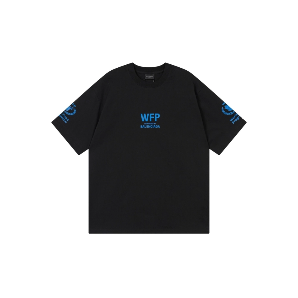Balenciaga 2026 World Food Programme Charity Limited Edition T-shirt Black Apricot,Balenciaga T Shirt,Tshirt,APPAREL