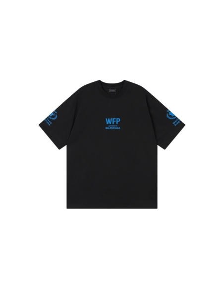 Balenciaga 2026 World Food Programme Charity Limited Edition T-shirt Black Apricot,Balenciaga T Shirt,Tshirt,APPAREL