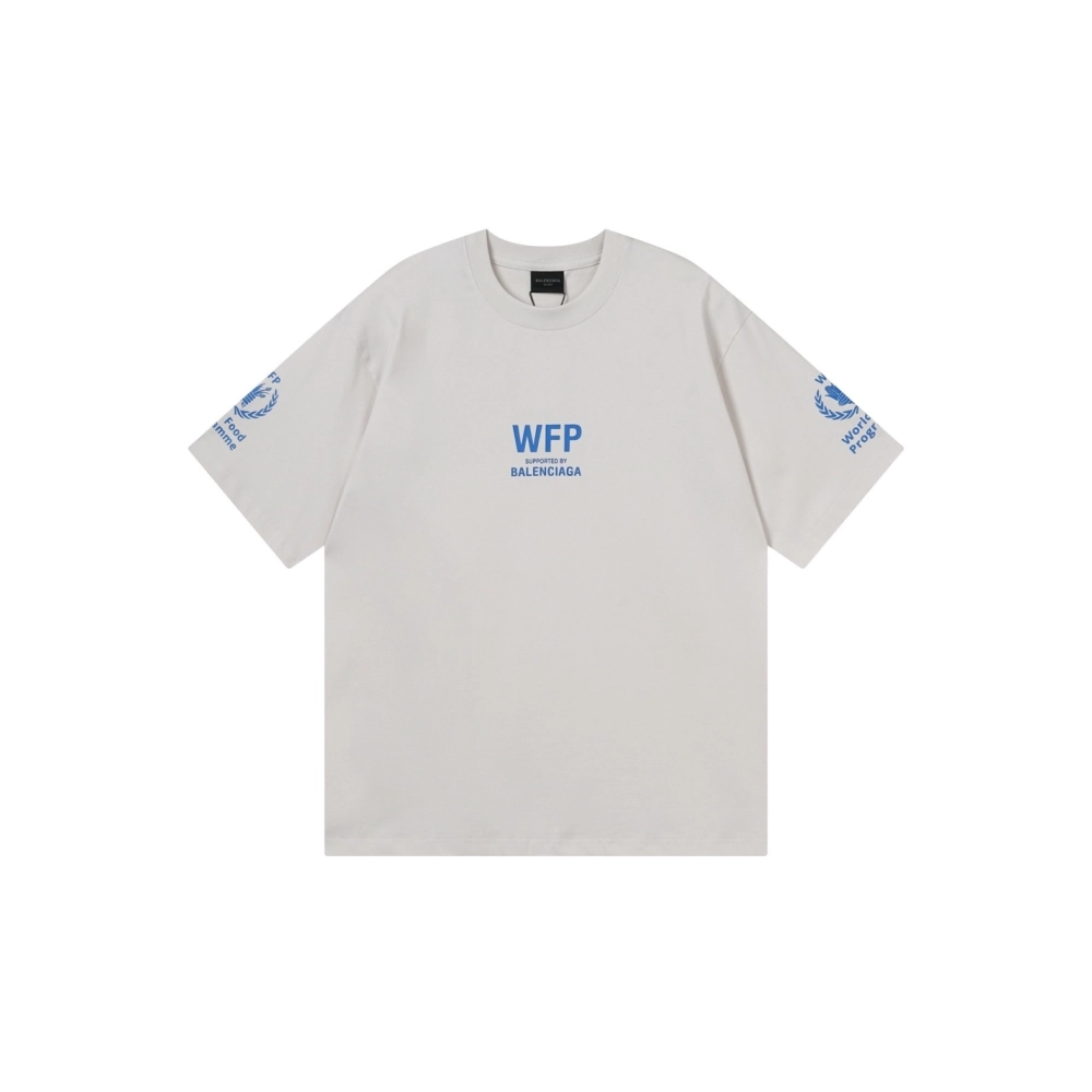 Balenciaga 2026 World Food Programme Charity Limited Edition T-shirt Black Apricot,Balenciaga T Shirt,Tshirt,APPAREL