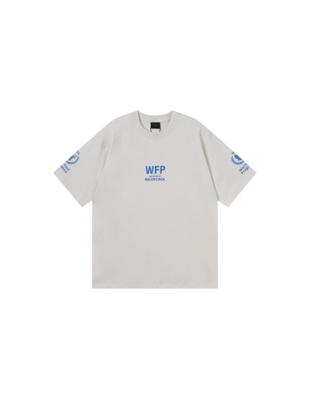 Balenciaga 2026 World Food Programme Charity Limited Edition T-shirt Black Apricot,Balenciaga T Shirt,Tshirt,APPAREL