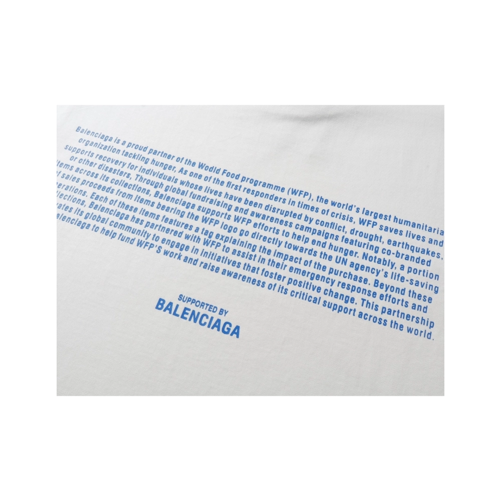 Balenciaga 2026 World Food Programme Charity Limited Edition T-shirt Black Apricot,Balenciaga T Shirt,Tshirt,APPAREL
