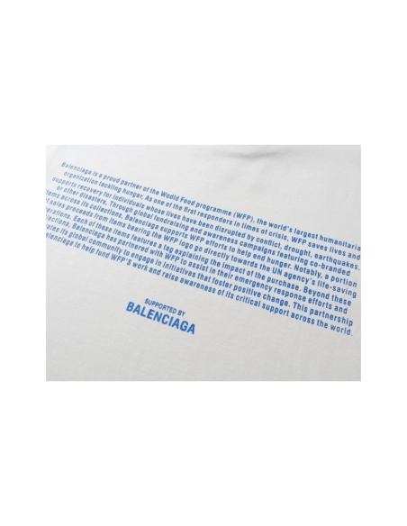 Balenciaga 2026 World Food Programme Charity Limited Edition T-shirt Black Apricot,Balenciaga T Shirt,Tshirt,APPAREL