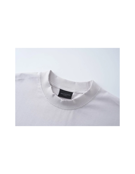 Balenciaga Masking Tape Printed Washed Distressed T-shirt Black White Olive Green,Balenciaga T Shirt,Tshirt,APPAREL