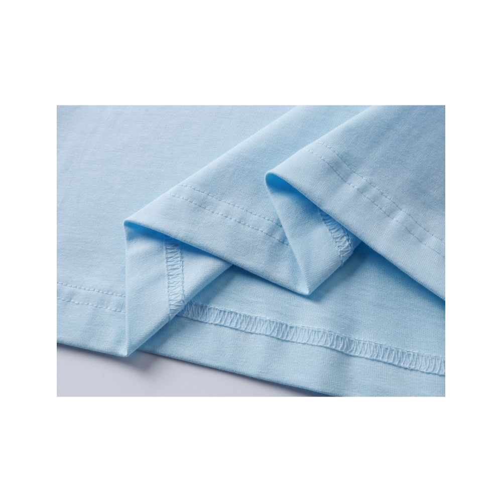 Balenciaga Logo Embroidered Washed Distressed T-shirt Black Blue,Balenciaga T Shirt,Tshirt,APPAREL