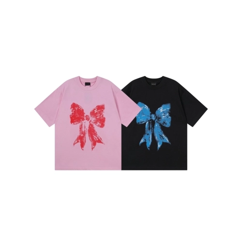Balenciaga Bow Print T-shirt Black Pink,Balenciaga T Shirt,Tshirt,APPAREL