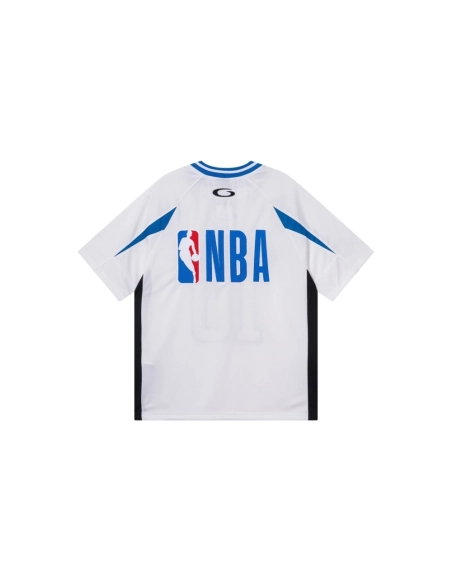 Balenciaga NBA Co-Branded Health Network Qversized Color Bocked T-shirt Black White Red,Balenciaga T Shirt,Tshirt,APPAREL